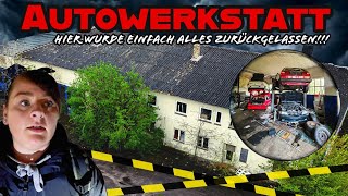 Abandoned Peugeot car repair shop discovered 🚗🔧 Even the cars are still on the lift 😱