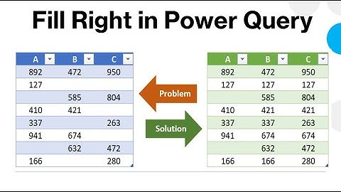 Fill Right in Power Query (Just like we do Fill Down!)
