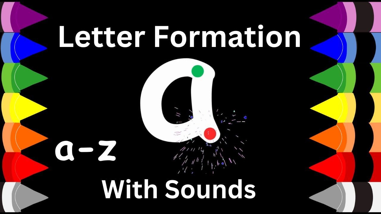Letter Formation with Sounds only a-z - Start at the dot tracing - YouTube