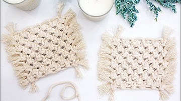 Macrame Tutorial | DIY Boho Macrame Coasters