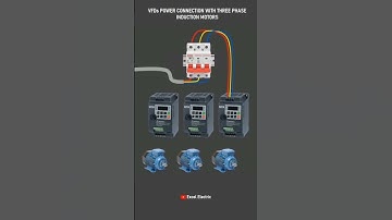 VFD Power Connection with Three Phase Induction Motor #shorts #short #electrical #electric