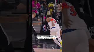 Wemby Hustles To Get In Position And Make The Block 