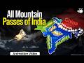 Understand All Mountain Passes of India Through Map Animation | UPSC GS | StudyIQ IAS