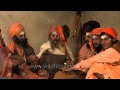 Sadhus smoke marijuana in a chillum