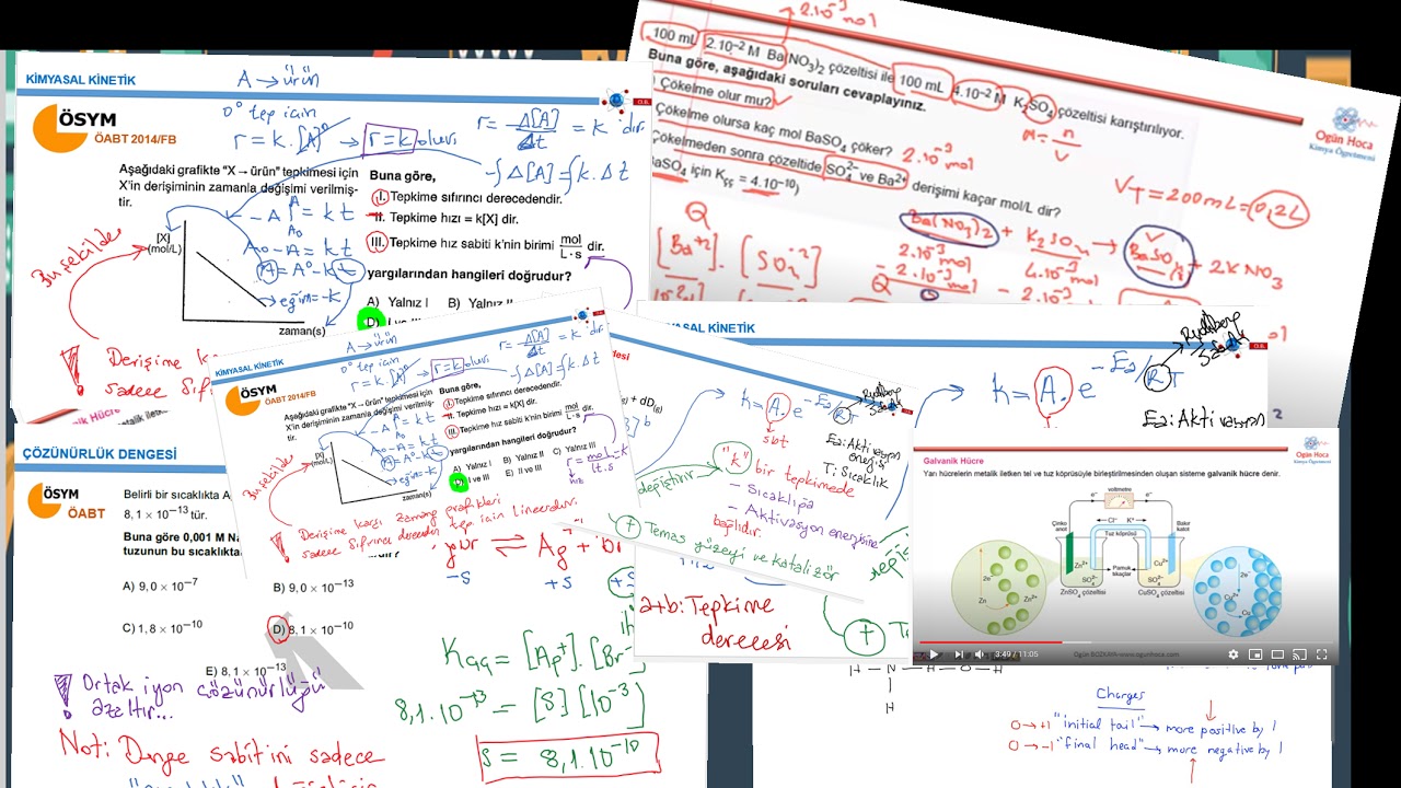 2022 FEN ÖABT Kimya soru çözümü ve konu özeti