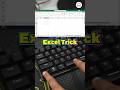 Excel Important Tricks #excel #shorts