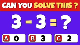 Solve These Substraction Problems Before Timer Runs Out⏰ | Math Quiz 🔢🧠