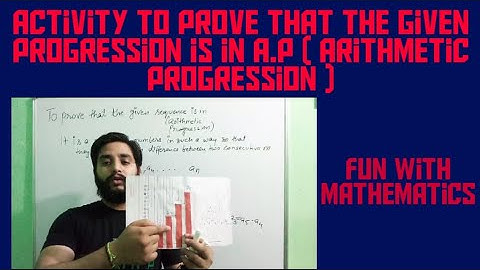 Check whether the given progression of number is in A.P (arithmetic progression).