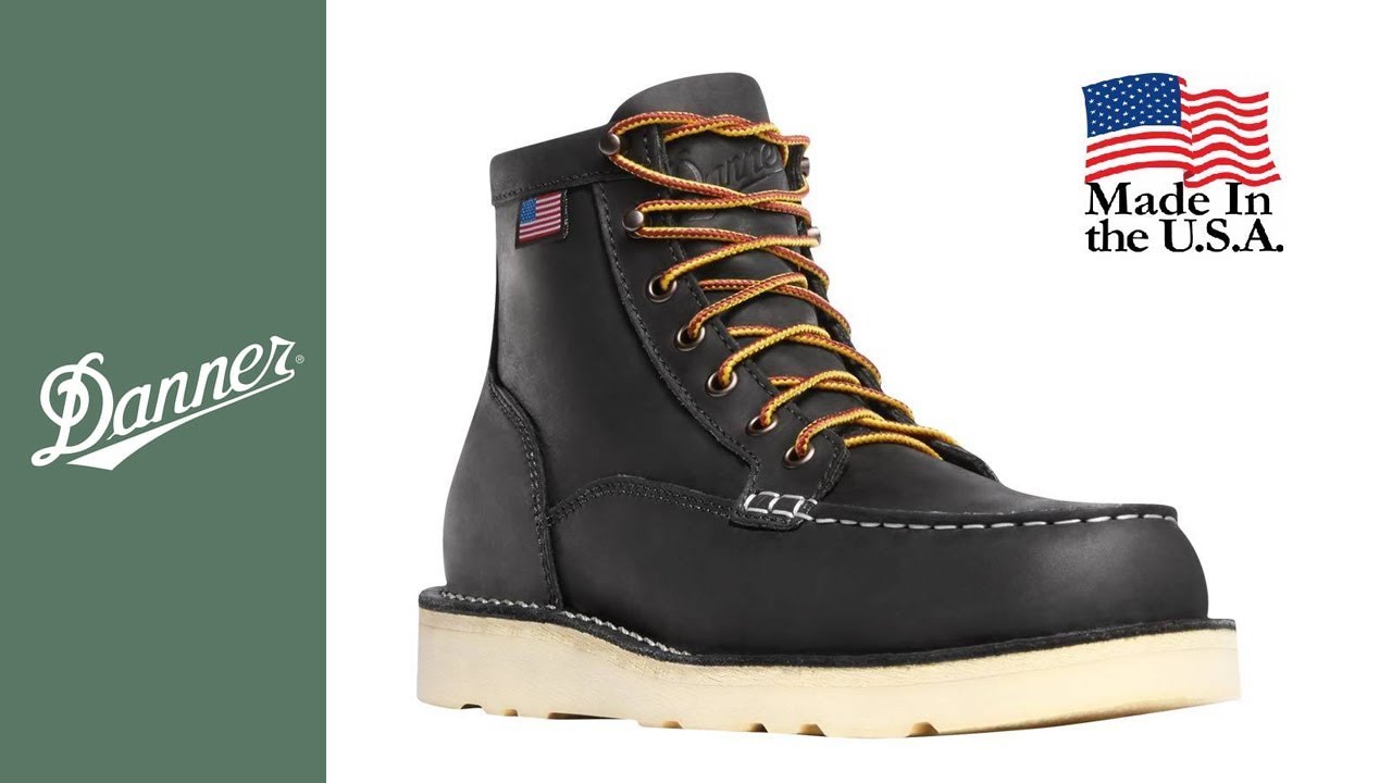 Danner Bull Run Black Moc Toe Work Boot 