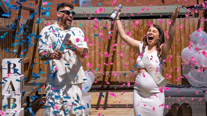 8 Pack Gender Reveal Confetti Cannons (Pink Girl) - Genders Reveal