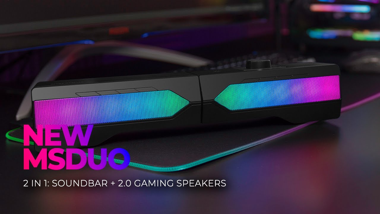 2 in 1: Soundbar + 2.0 gaming speakers - MSDUO