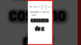COSSENO DE X NO SEGUNDO QUADRANTE #Matemática #Física #AulasDeMatemática #AulasDeFísica #Cálculo