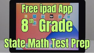 Free iPad app for 8th grade State math test preparation. screenshot 1