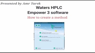 Empower software Waters HPLC "Method creation" screenshot 3