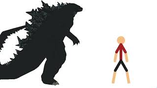 Godzilla and The Stickman (My First Sticknodes Animation)