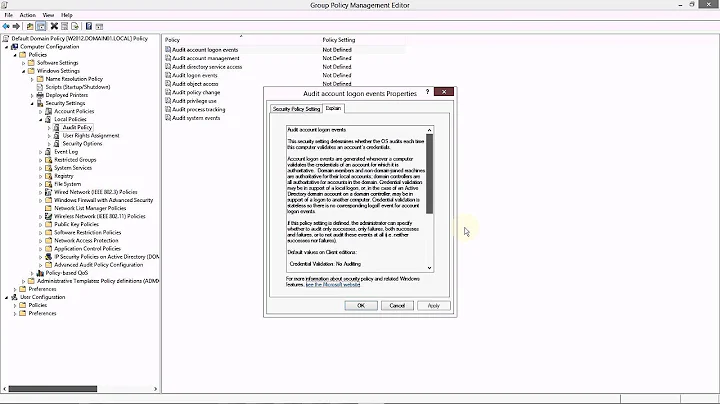 Setting up Auditing in Windows Server 2012 R2