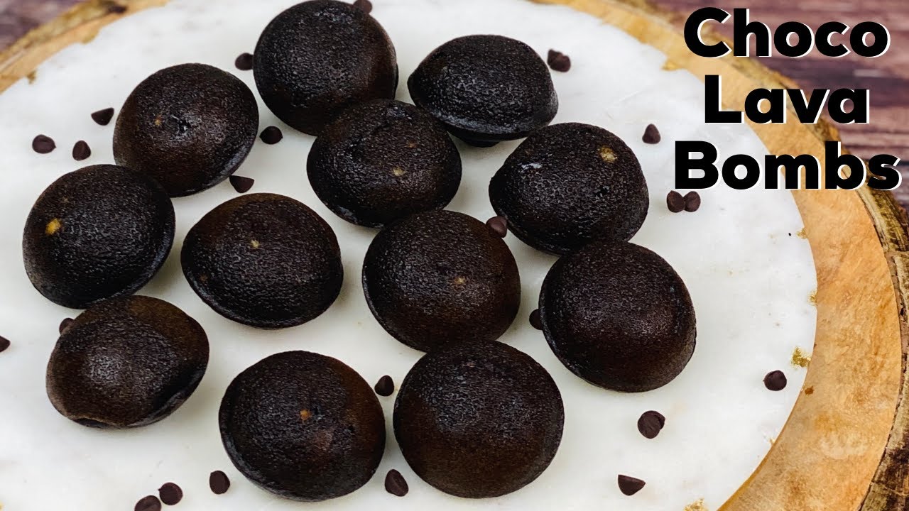 Choco Lava Bombs | Chocolate Mini Cakes | Made with Wheat & Jaggery | Flavourful Food By Priya