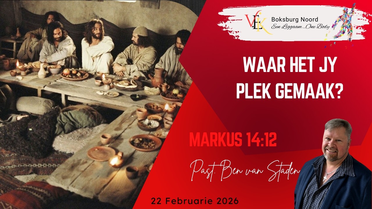 Past. Ben van Staden - Waar het jy plek gemaak?