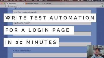 Write test automation for a login page in 20 minutes