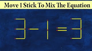 Matchstick Puzzle (28)| Move Only 1 stick to make equation correct