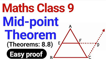 Mid-Point Theorem Class - 9th  Ex-8.2(Quadrilaterals) Maths New NCERT