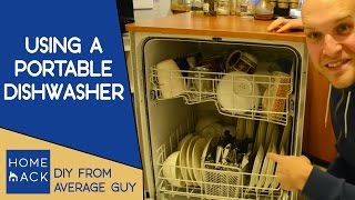 How to use a portable dishwasher