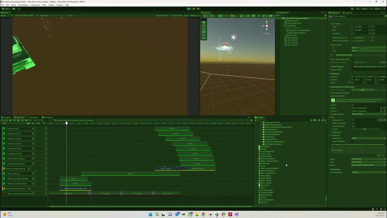 Example of Cinemachine Virtual Cameras in a Timeline - YouTube