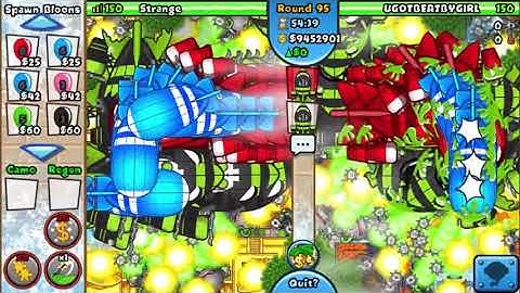 HIGHEST ROUND WORLD RECORD IN PUBLIC MATCH (90+)!!! | Bloons TD Battles