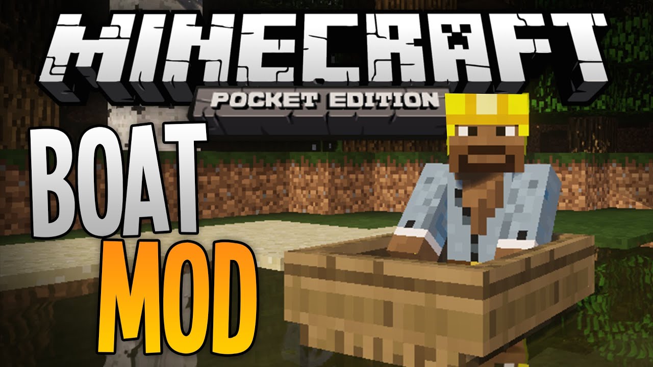 BOATS in MCPE - The Boat Mod! - Minecraft Pocket Edition - YouTube