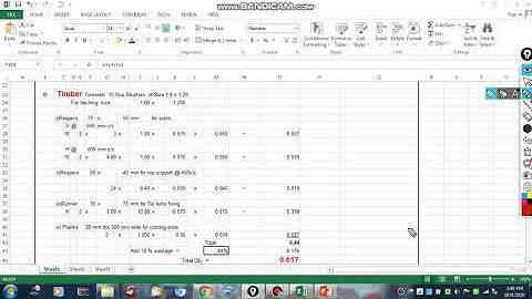 RATE ANALYSIS FOR RETAINING WALL FORMWORK