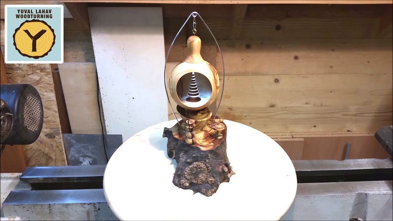 Рождественская елочная игрушка, изготовленная на токарном станке по дереву, 2015 год (полная верс...