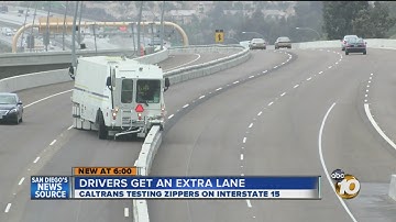 TRAFFIC: Drivers Get Extra Lane During Rush Hour with "Zipper" Barrier-Transfer Machines