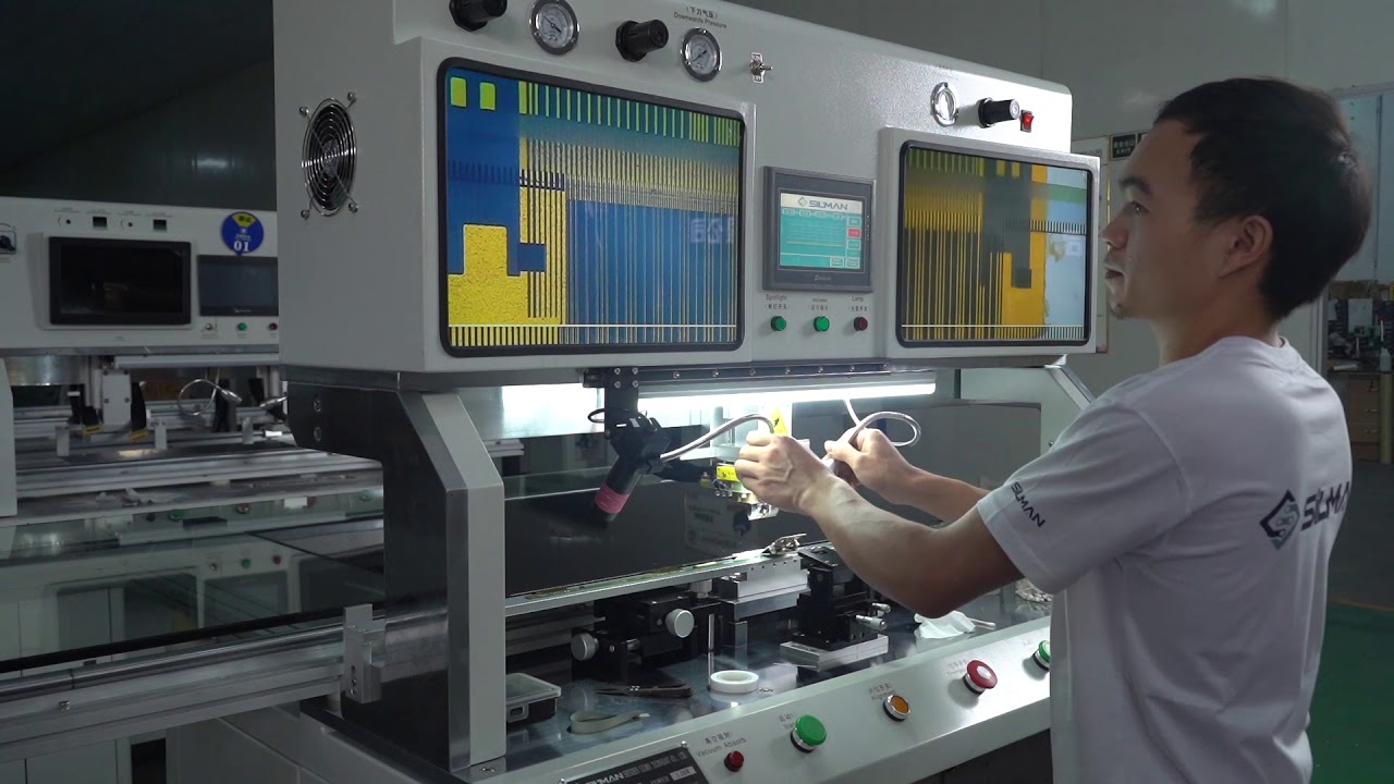 Silman B100 cof tab acf bonding machine for repair tv lcd led panel operation video