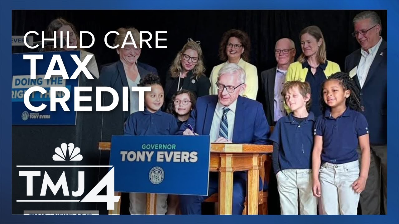 Governor Tony Evers signs bill to expand child care tax credit - YouTube