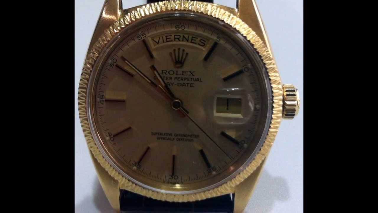 RELOJ DE PULSERA Marca Rolex \u0026quot;Presidente\u0026quot; en oro amarillo 18k.