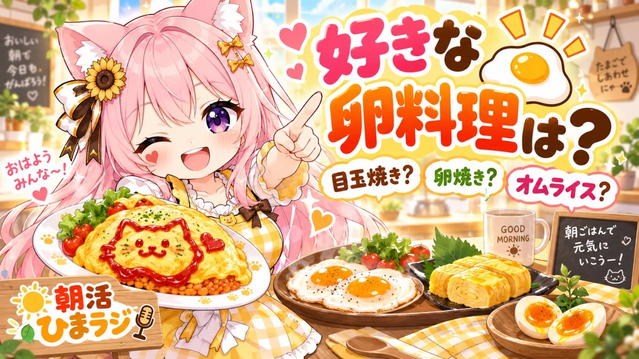 【朝活/雑談】好きな卵料理は?🥚🍳みんなの一番教えて!🌻|ひまラジ|#ひまラジ #shorts