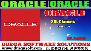 Oracle Tutorial || Oracle| Sql clauses Part - 3 by basha