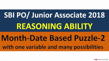 SBI PO/ Clerk 2018: Reasoning - Month and date based puzzle-2