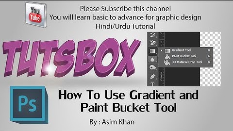 How To Use Paint Bucket and Gradient Tool In Photoshop In Hindi/Urdu 13