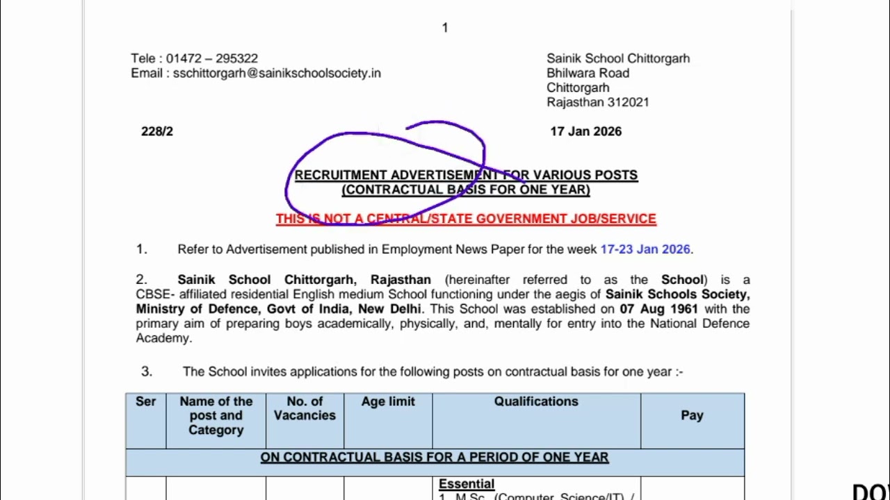 Ministry of Defence Group C Recruitment |Sainik School Offline भर्ती|Defence Civilian New Vacancy