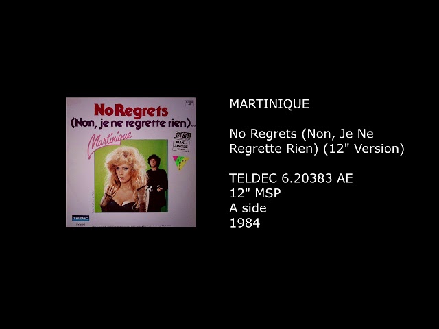 Martinique - No Regrets