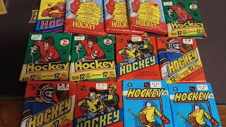 Vintage 1970s and 1980s  hockey packs opening Vintage opeechee and Topps hockey card packs