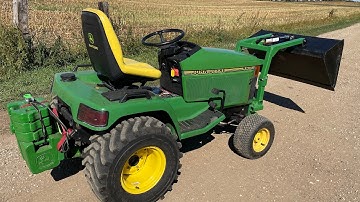 homemade bucket loader for the 425 445 455 John Deere tutorial