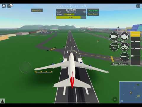 British Airways 747 take off and landing