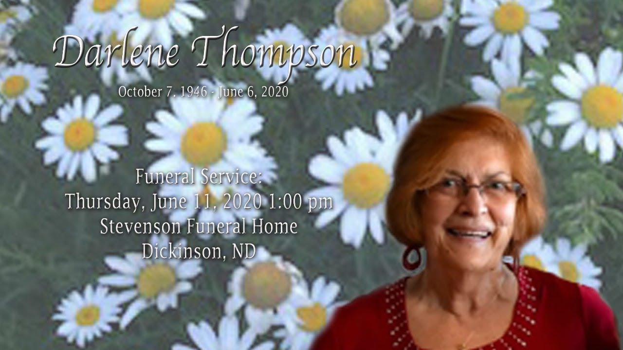Darlene Thompson Funeral Service - YouTube