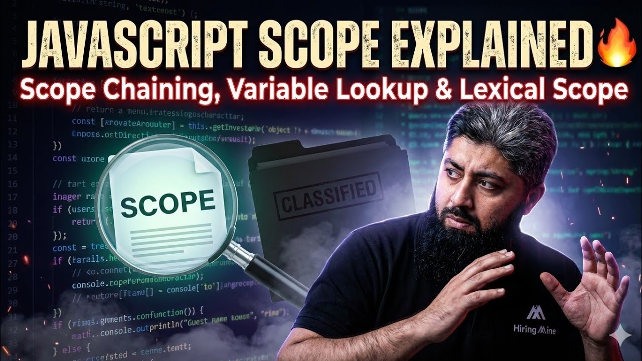JavaScript Scope Explained 🔥 | Scope Chaining, Variable Lookup & Lexical Scope