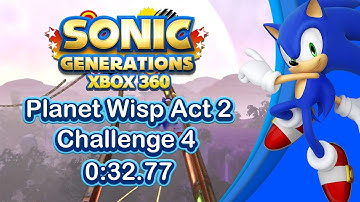 Sonic Generations Planet Wisp Act 2 Challenge 4 Speedrun 0:32.77 (Superspeed)