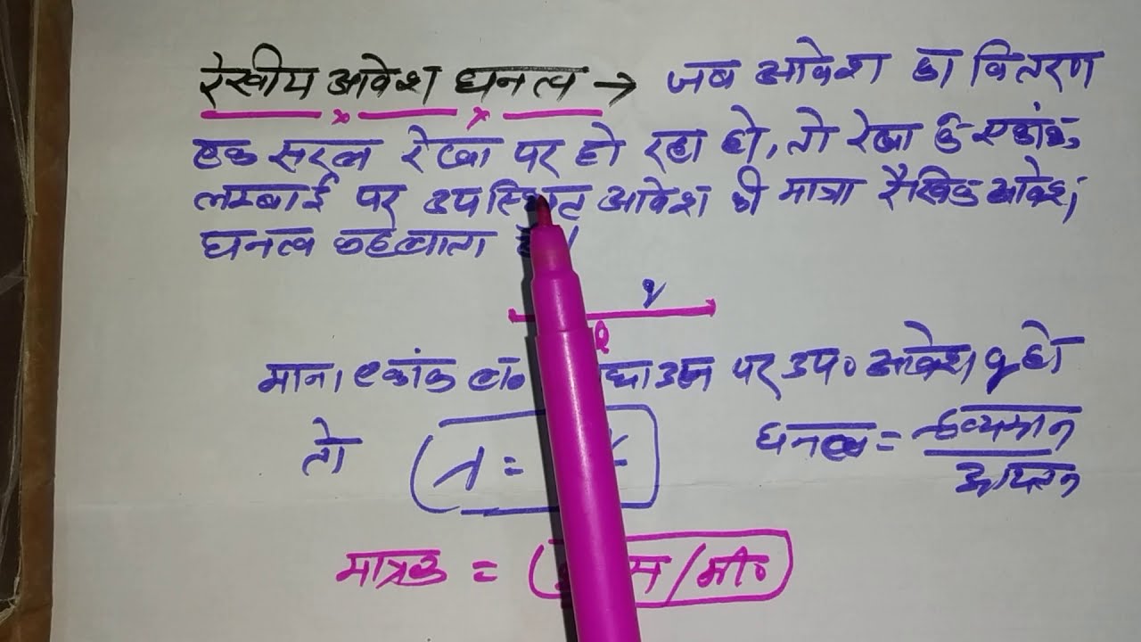 रेखीय आवेश घनत्व // Linear charge Density - YouTube