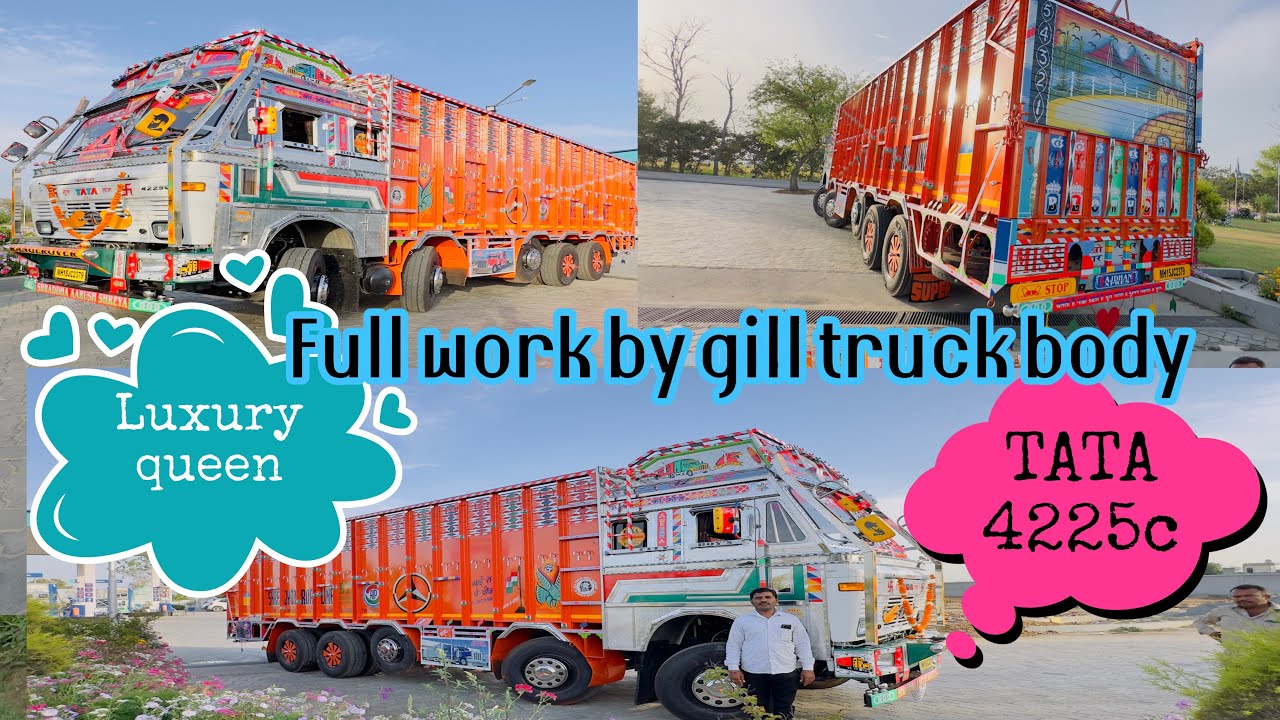 TATA 4225 FULL DECORATION TRUCK 14 THYERI BS6 PHESE2  gilltruckbody  gilltruck  trucks  indiantrucks