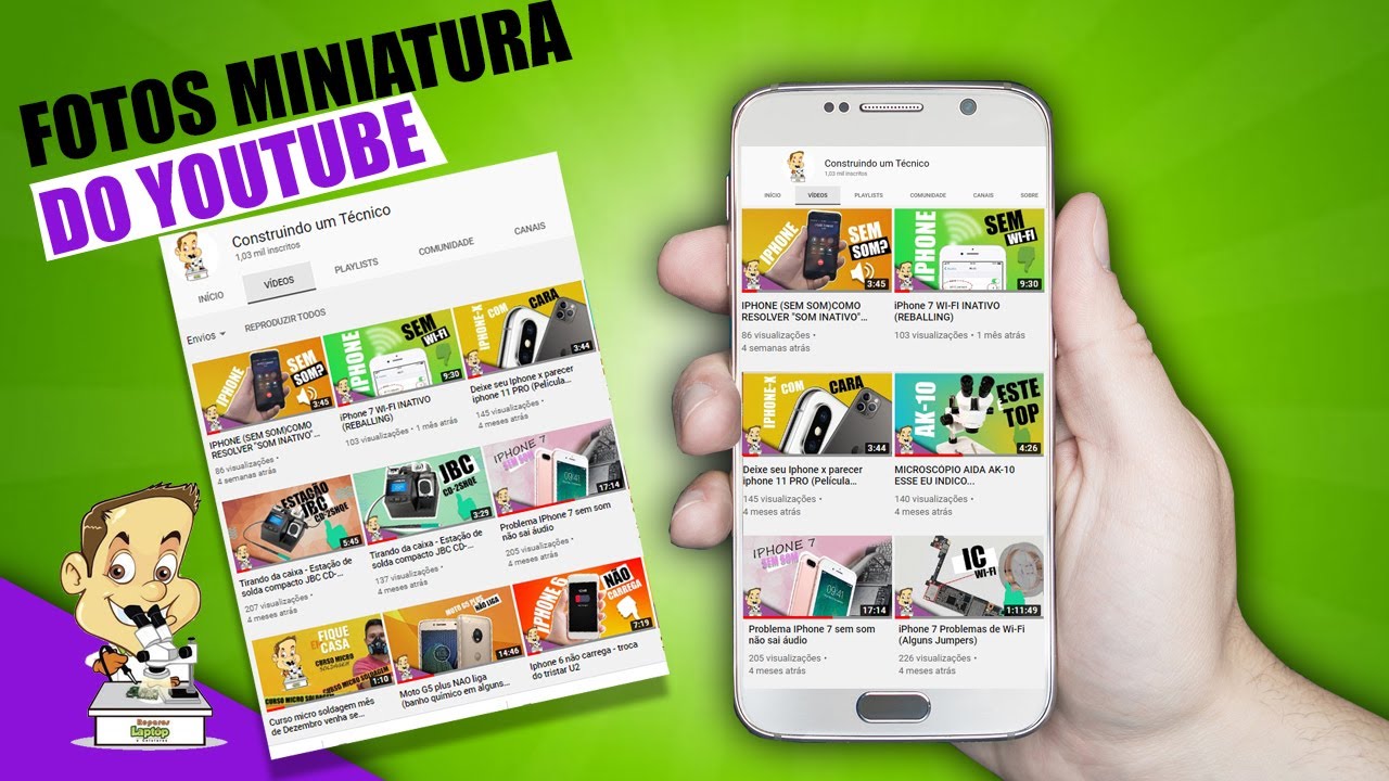 Como montar foto miniatura do youtube? no photochop - YouTube